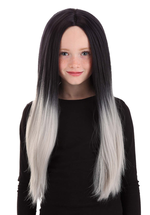 Black and Gray Ombre Wig for Kids
