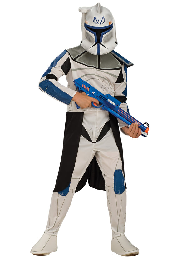 Kids Blue Clone Trooper Leader Rex Costume