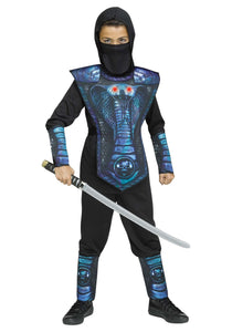 Blue Cobra Ninja Costume for Kids