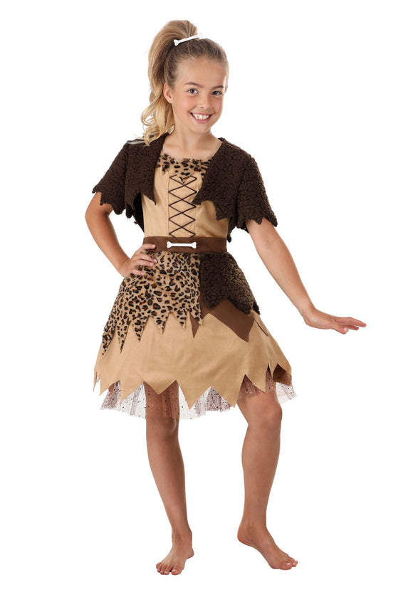 Cavegirl Dress Kid's Costume