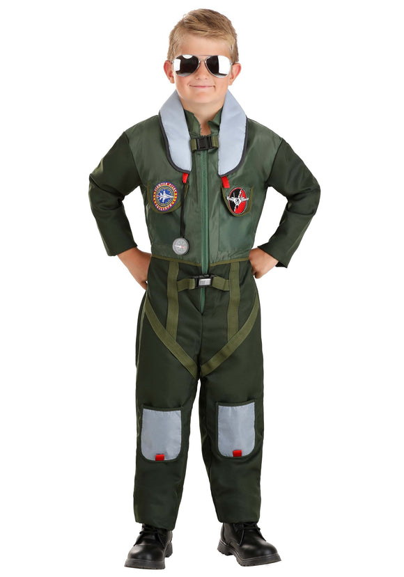 Daring Fighter Pilot Kids Costume