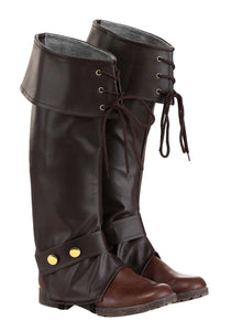 Deluxe Brown Boot Tops for Kids