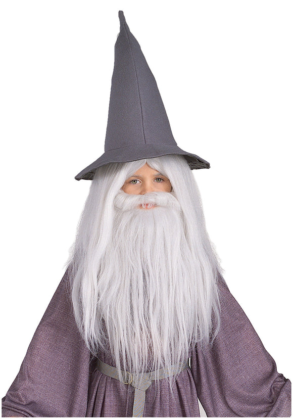 Kids Gandalf Beard and Wig Set