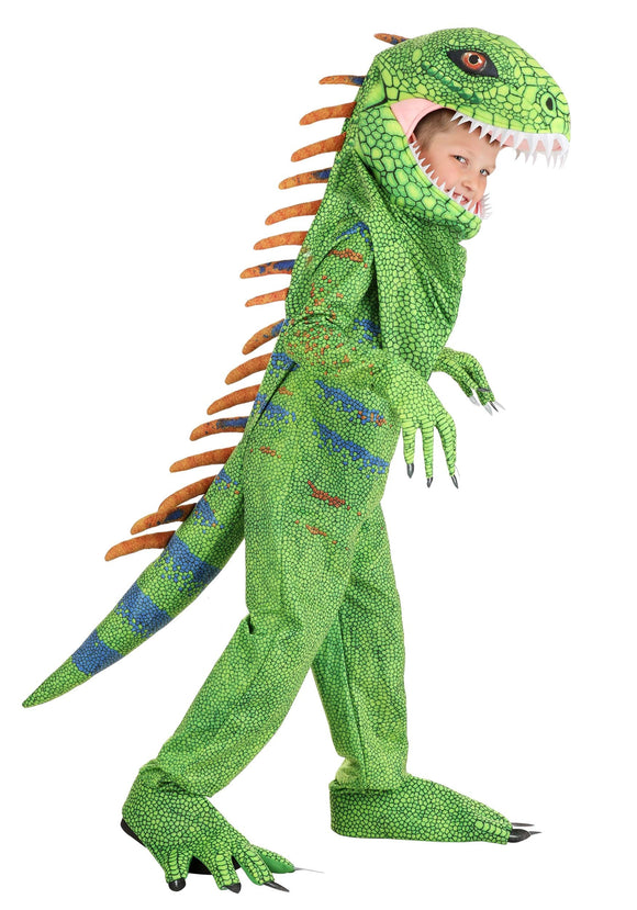 Kid's Green Iguana Costume