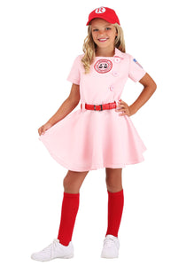 League of Their Own Luxury Kids Dottie Costume For Girls