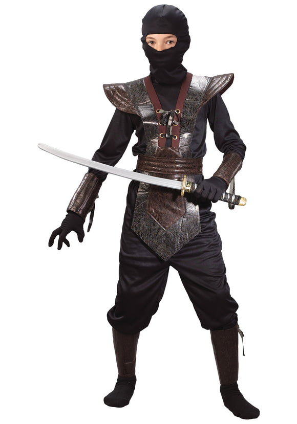 Kids Leather Ninja Costume