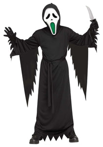 Light Up Fade Mouth Kid's Ghost Face Costume