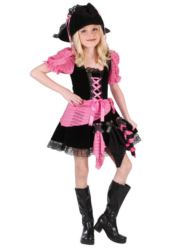Kid's Pink Pirate Costume - Child Pirate Costumes Girl