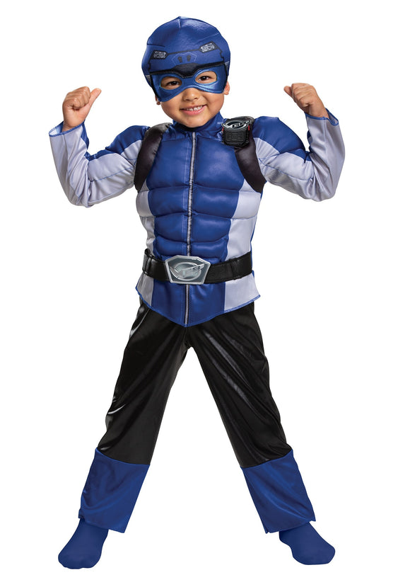 Classic Power Rangers Beast Morphers Blue Ranger Costume for Kids
