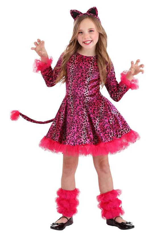 Prancing Pink Leopard Girl's Costume
