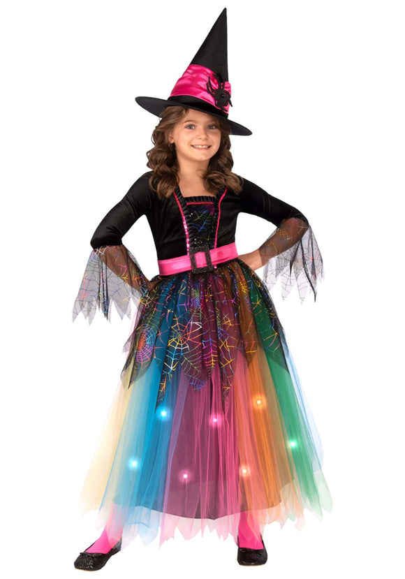 Rainbow Spider Witch Kid's Costume