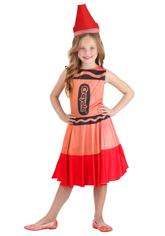 Red Crayon Costume Dress for Girl's