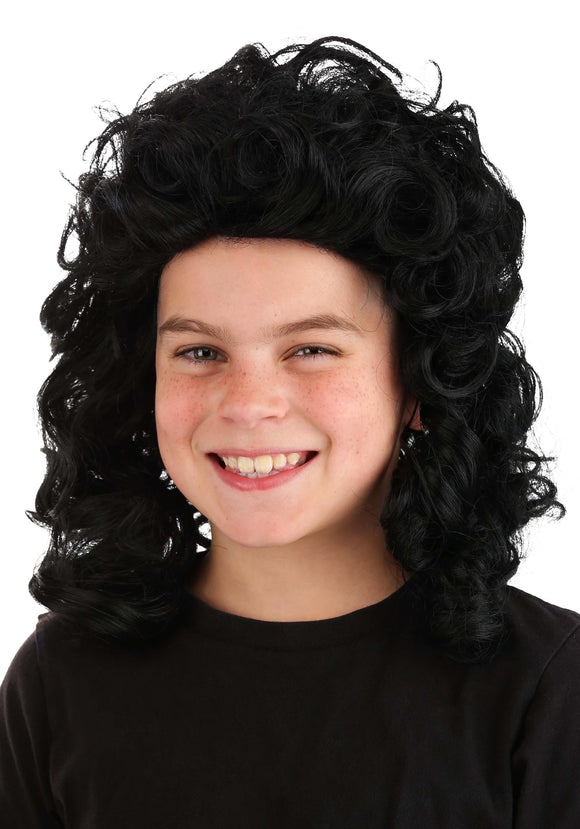 Kid's Short Curly Black Pirate Wig