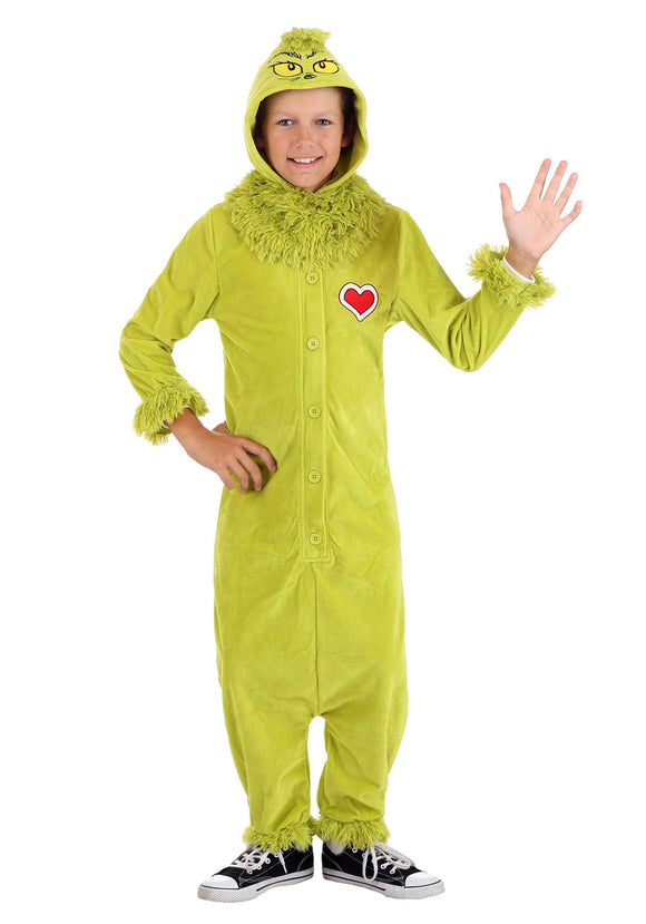 The Grinch Jumpsuit Kids Costume