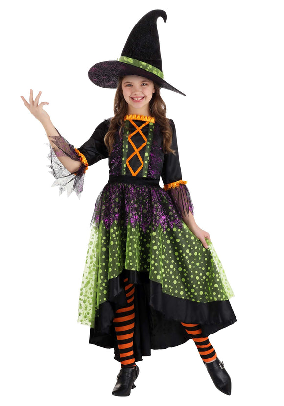 Verdant Spring Girl's Witch Costume