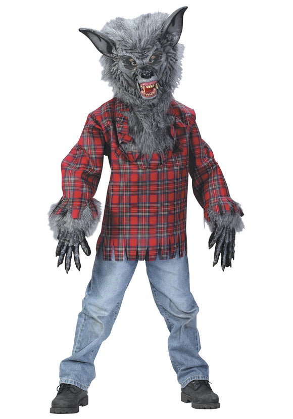 Grey Werewolf Costume for Kids