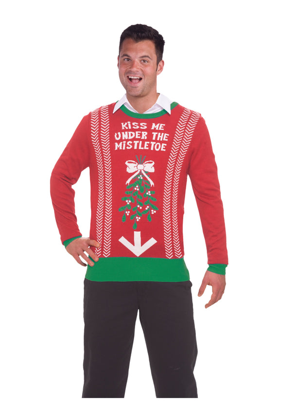 Kiss Me Under the Mistletoe Ugly Christmas Sweater
