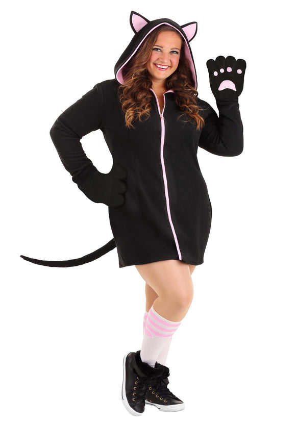 Plus Size Midnight Kitty Costume for Women