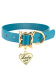 Lady and the Tramp Lady 194 Heart Charm Vegan Leather Dog Collar