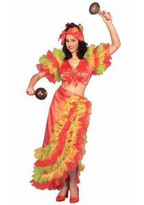 Latin Dancer Costume - Womens Tropical Island Dancer Costume
