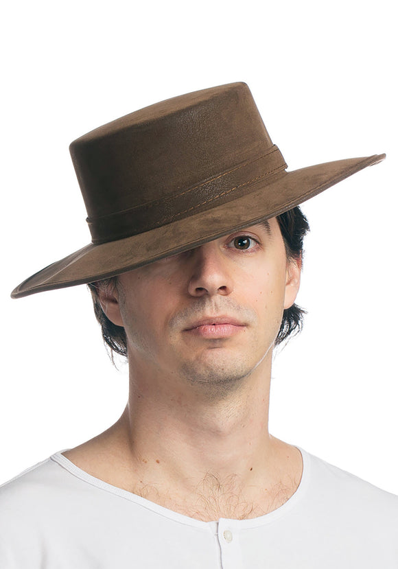 Faux Leather Spanish Hat