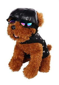 Leatherlike Doggie Biker Jacket for Dogs