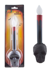 Black LED Skull Candle Decoration