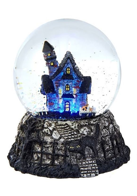 Haunted House Waterglobe w/ LED Halloween D├â┬⌐cor