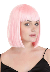 Adult Light Pink Bob Wig