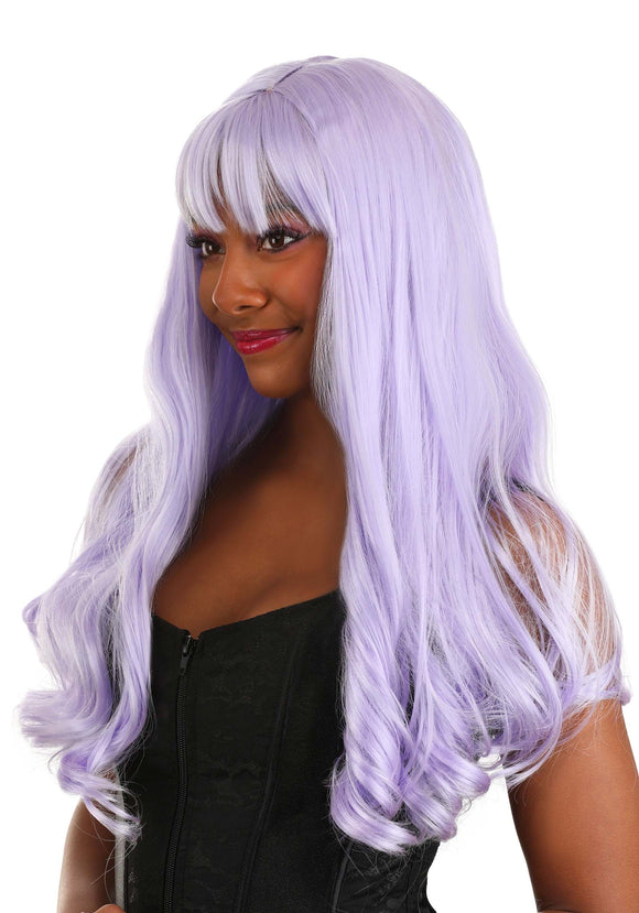 Light Purple Women's Long Wavy Wig