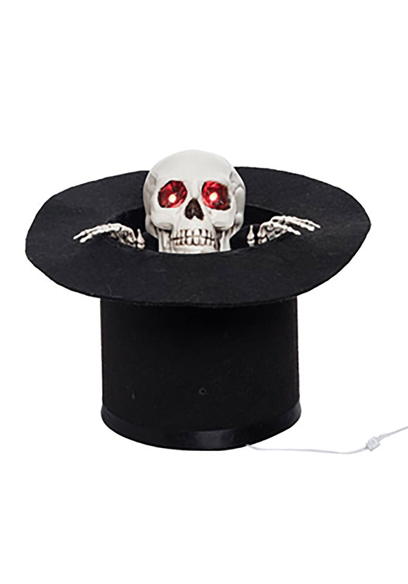 Light Up Animated Skull w/ Top Hat D├⌐cor