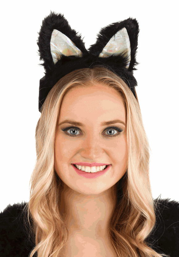 Light-Up Black Cat LumenEars Black Headband