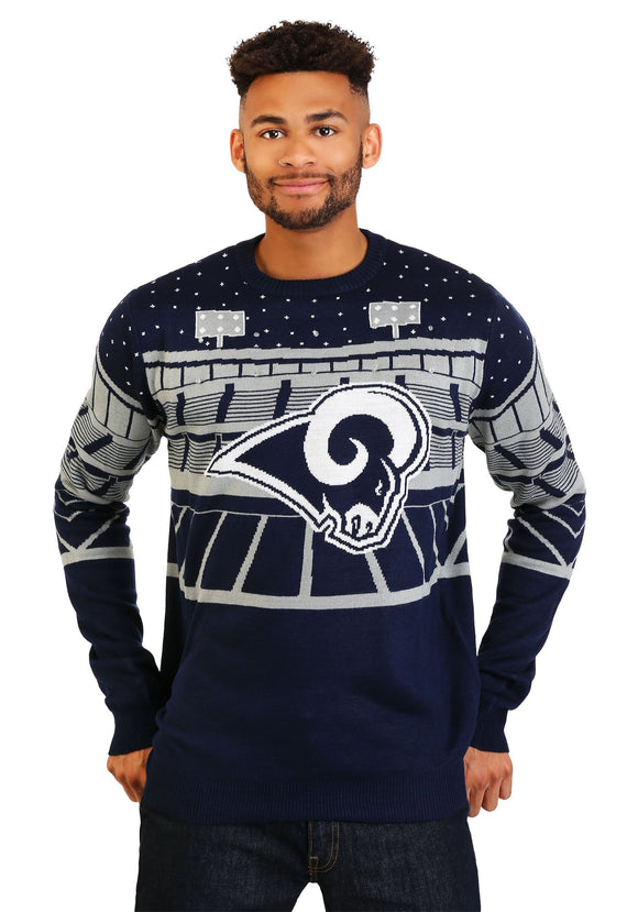 NFL Los Angeles Rams Light Up Bluetooth Ugly Christmas Sweater