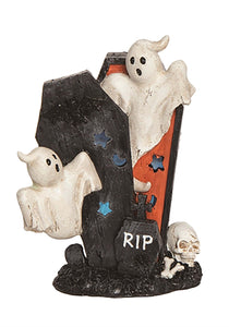 Ghost in Light Up Coffin Figure