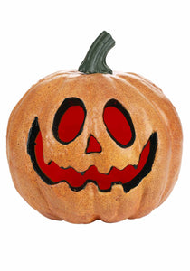 Light Up Happy Pumpkin Face with Red Lights Halloween Decoration