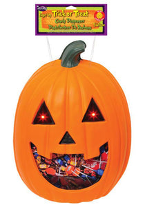 Jolly Jack Pumpkin Light Up Door Candy Bowl