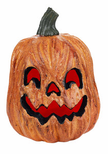 Light Up Scary Pumpkin Face with Red Lights Halloween Decoration