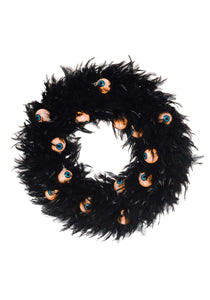 Light Up Spooky Eyes Door Wreath