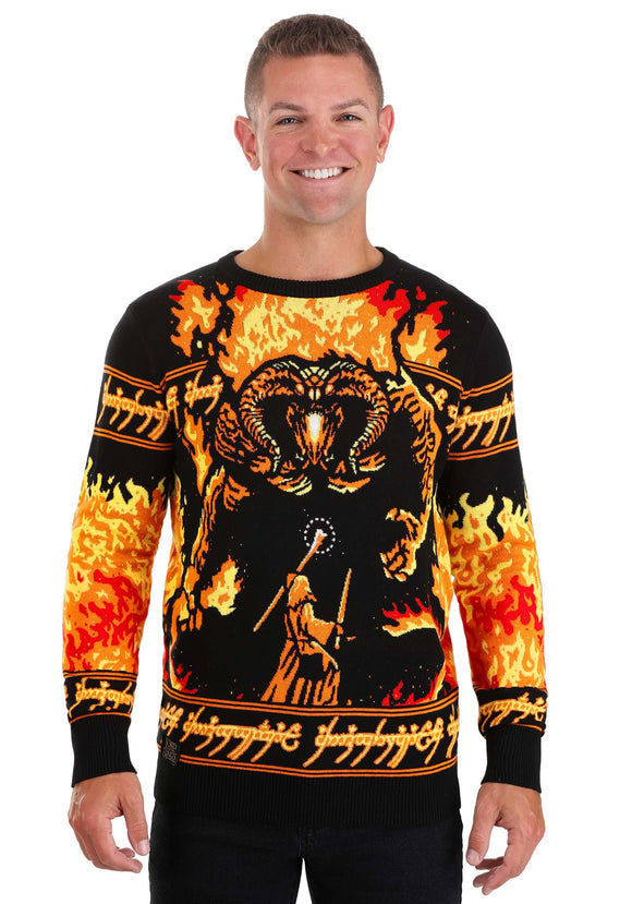 Adult Lord of the Rings You Shall Not Pass Ugly Sweater