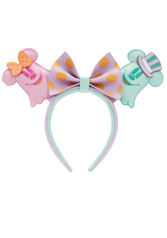 Loungefly Disney Pastel Ghost Minnie And Mickey Ears Headband for Women
