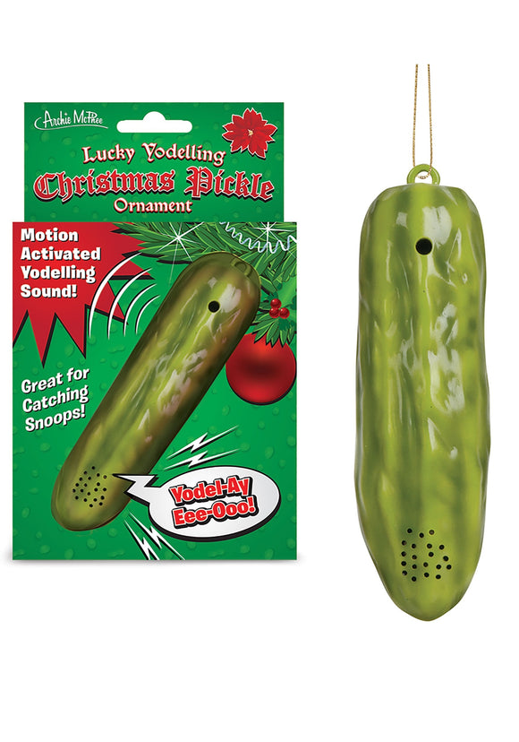 Lucky Yodeling Pickle Christmas Ornament