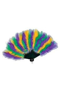 Feather Mardi Gras Fan