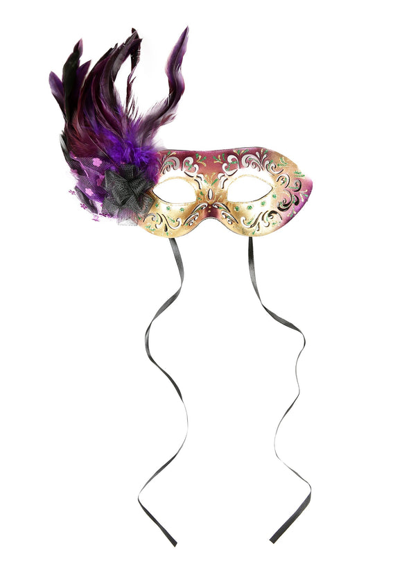 Feather Mardi Gras Mask