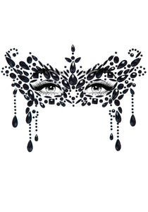 Black Masquerade Adhesive Face Jewels