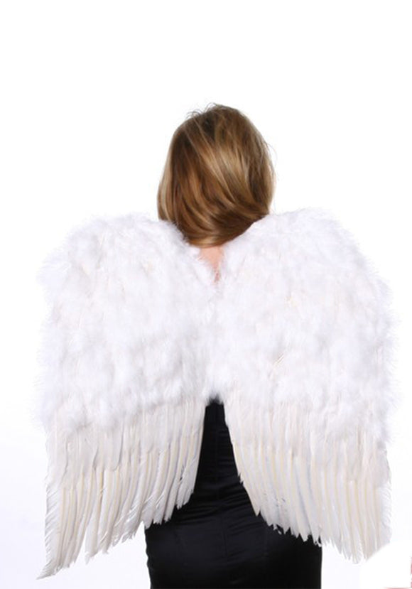 Medium White Feather Costume Angel Wings