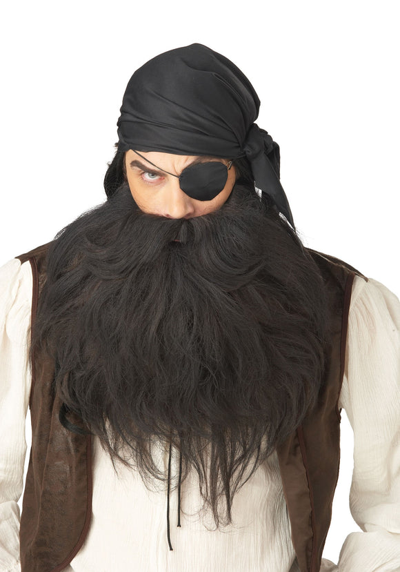 Men's Black Pirate Beard