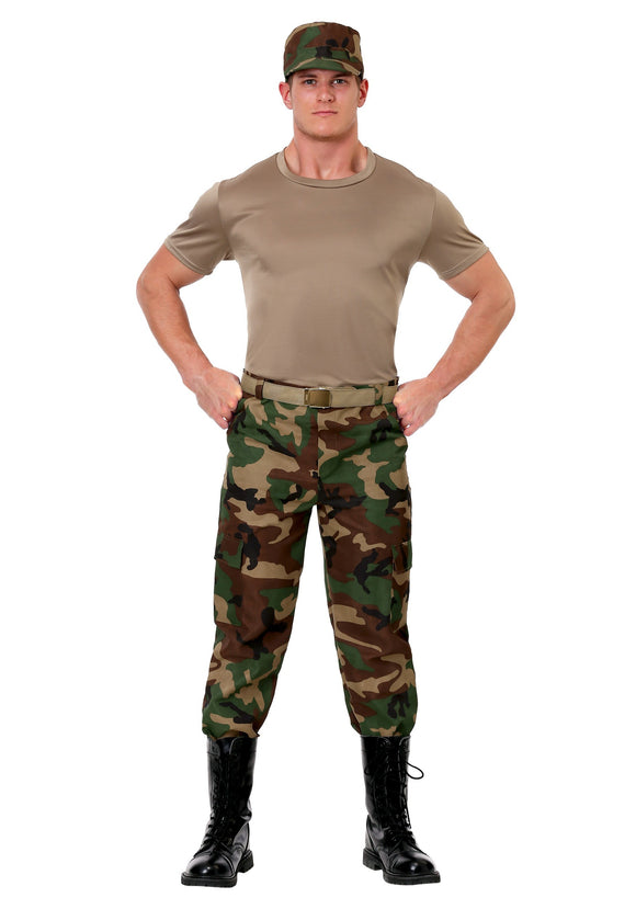 Men's Camo Soldier Costume