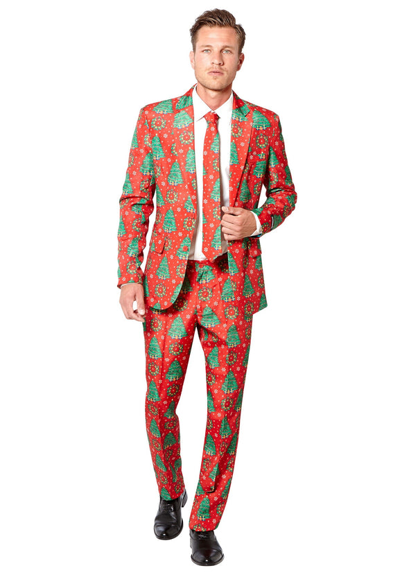 Men's Red Christmas Trees Suitmeister Suit