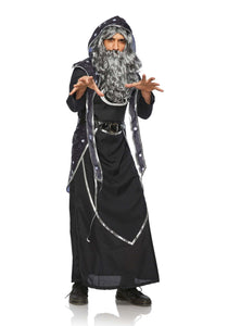 Dark Wizard Black and Silver Men's Costume