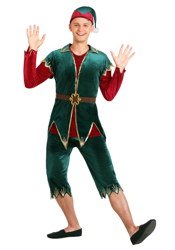 Deluxe Men's Holiday Elf Costume